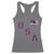 USA Flag Hockey Racerback Tank Top Patriotic Ice Hockey Team Fan Vintage Throwback