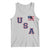 USA Flag Hockey Tank Top Patriotic Ice Hockey Team Fan Vintage Throwback