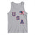 USA Flag Hockey Tank Top Patriotic Ice Hockey Team Fan Vintage Throwback