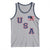 USA Flag Hockey Tank Top Patriotic Ice Hockey Team Fan Vintage Throwback