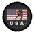 USA Flag Hockey Spare Tire Cover Patriotic Ice Hockey Player Retro Vintage