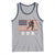 USA Flag Hockey Tank Top Patriotic Ice Hockey Player Retro Vintage