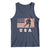 USA Flag Hockey Tank Top Patriotic Ice Hockey Player Retro Vintage