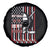 USA Flag Hockey Spare Tire Cover Skull Player My Goal Is To Deny Yours