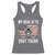 USA Flag Hockey Skull Racerback Tank Top My Goal Is To Deny Yours