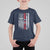 USA Flag Hockey T Shirt For Kid Funny Canada Sucks US EH American Flag