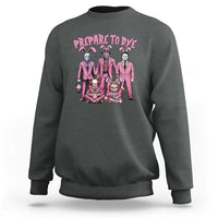 Prepare to Groovy Dye Funny Bunny Easter Sweatshirt Horror Dyeing Eggs