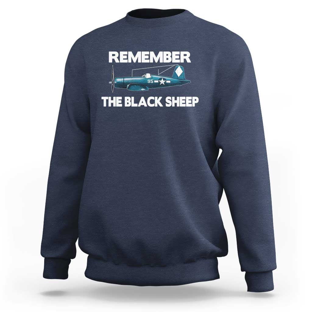 CORSAIR WWII HISTORY Sweatshirt Black Sheep Squadron Pilot