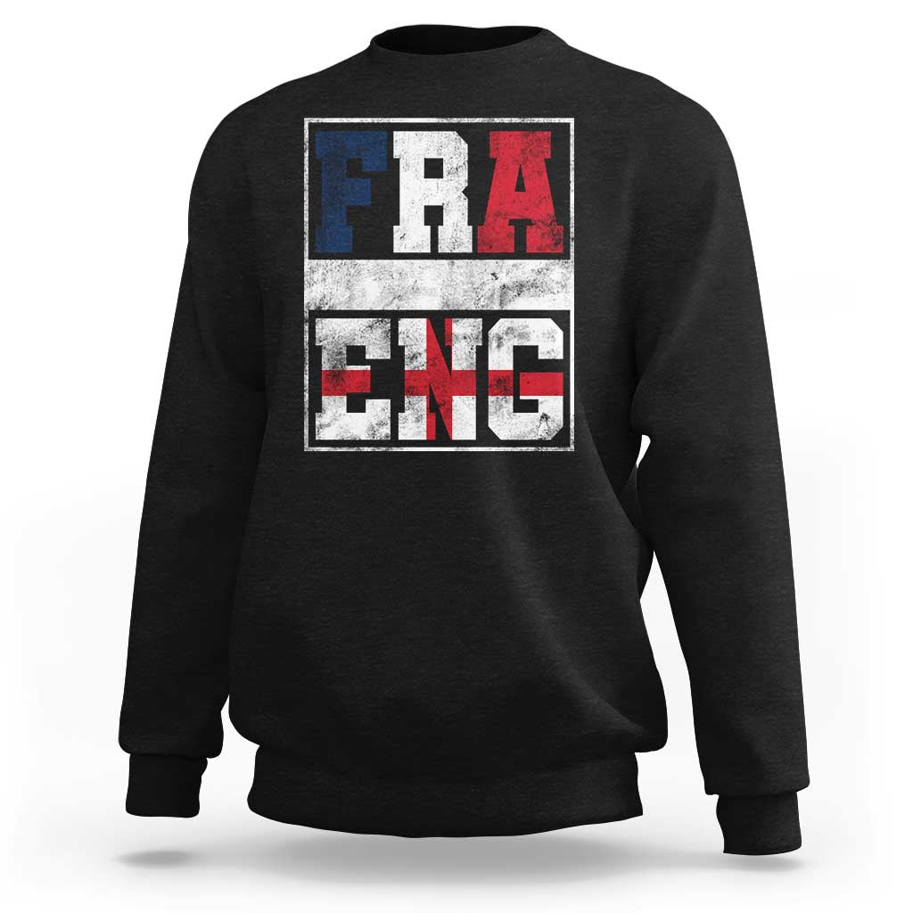 FRA ENG France England Flag Graphic Sweatshirt French English Country Pride TS02