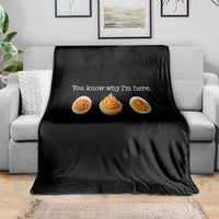 You Know Why I'm Here Deviled Eggs Throw Blanket Funny Thanksgiving Potluck - Wonder Print Shop