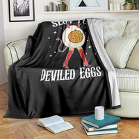 Funny Slut for Deviled Eggs Throw Blanket Funny Naughty Thanksgiving Potluck - Wonder Print Shop