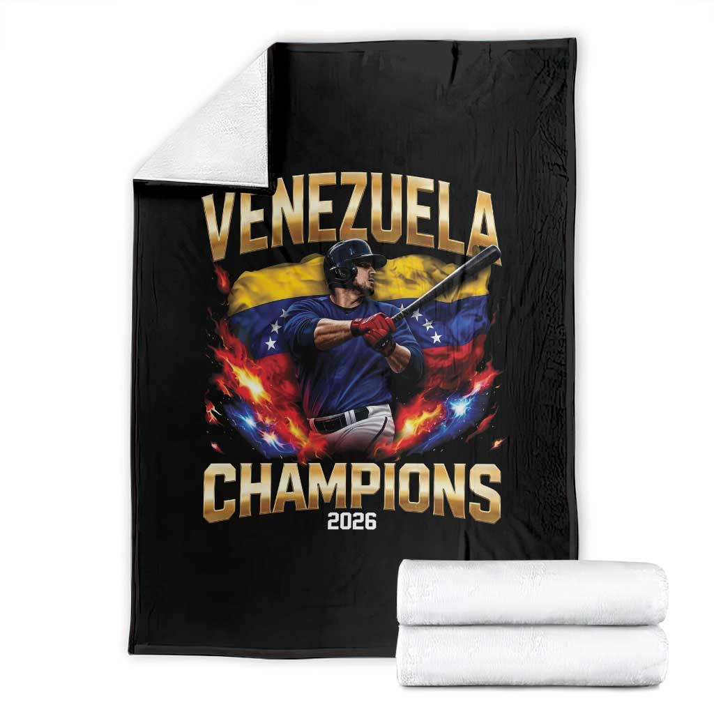 Venezuela Champions 2026 Throw Blanket Beisbol Venezuelan Pride Flag Baseball Fans