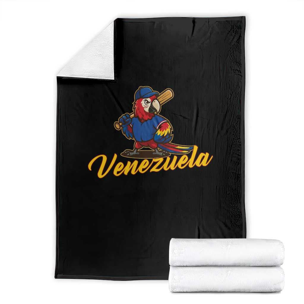 Venezuela Guacamaya Macaw Baseball Throw Blanket Venezuelan Pride Latino Beisbol Fans