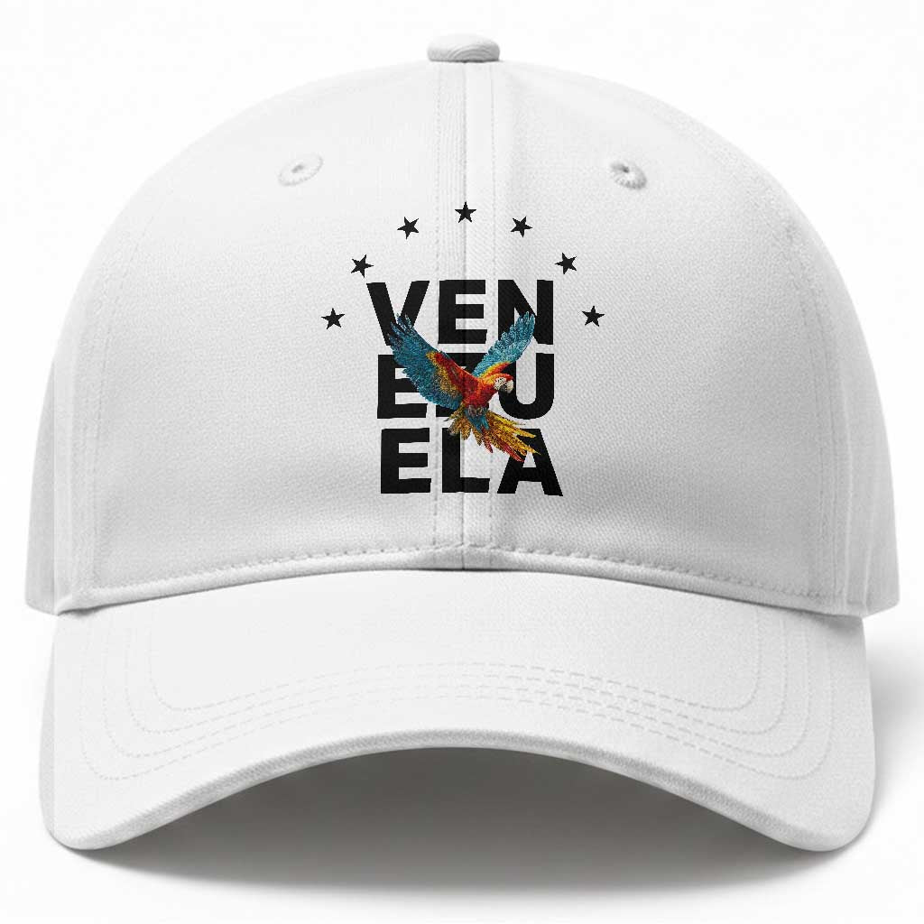 Venezuela Pride Flying Macaw Baseball Cap Ara Macao Guacamaya Venezuelan Pride Tropical Bird