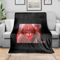 67 Mason Kid Glitchcore Graphic Throw Blanket Screaming Boy Six Seven Viral Meme Devil Edit - Wonder Print Shop