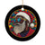 Cool African American Santa Stained Glass Effect Printed Christmas Ornament Melanin Claus Festive Xmas Tree - Wonder Print Shop