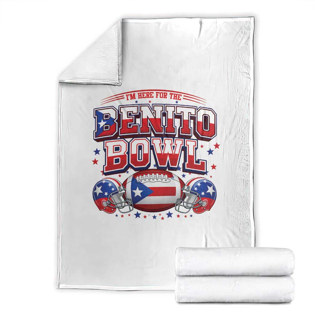 I’m Here for the Benito Bowl Throw Blanket Funny Music Fan Football Game Day