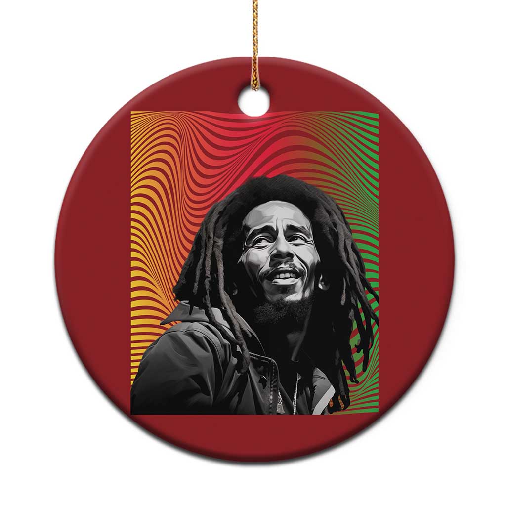 Legend Bob Christmas Ornament One Love The Reggae Vintage Graphic - Wonder Print Shop