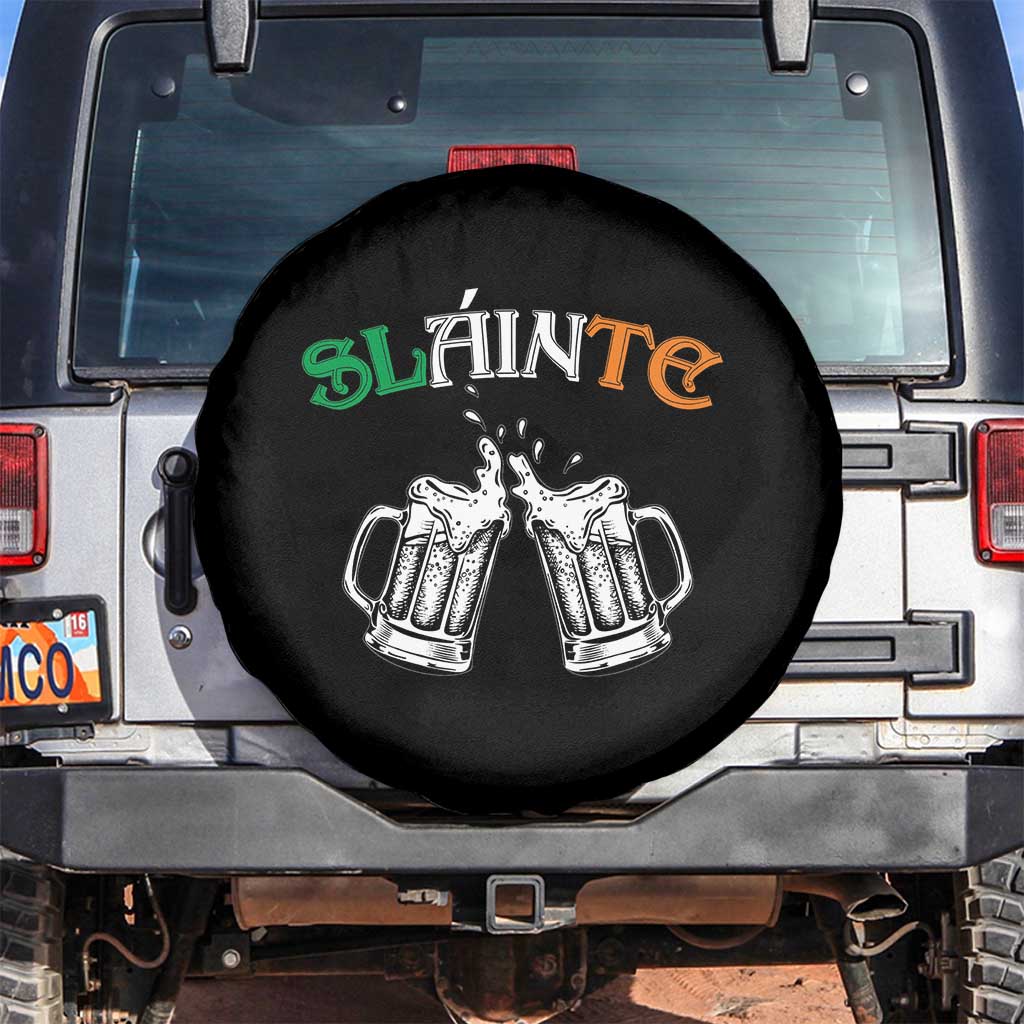 Funny St Patricks Day Drinking Spare Tire Cover Slainte Irish Cheers