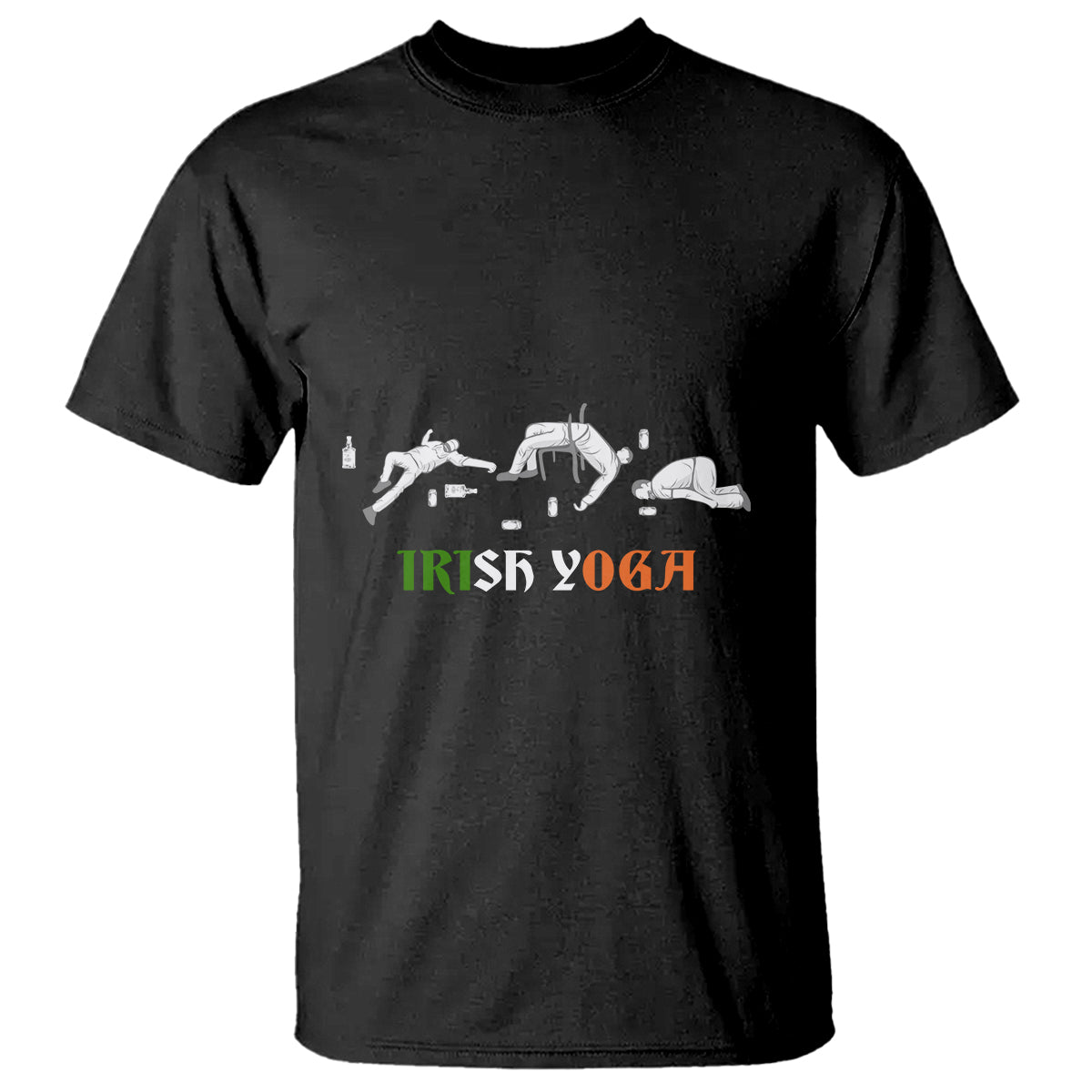 Funny St. Patricks Day Drinking T Shirt Irish Yoga Drunk Poses - Wonder Print Shop