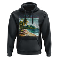 Black pullover hoodie with beach graphic and Gulf of Mexico Forever text