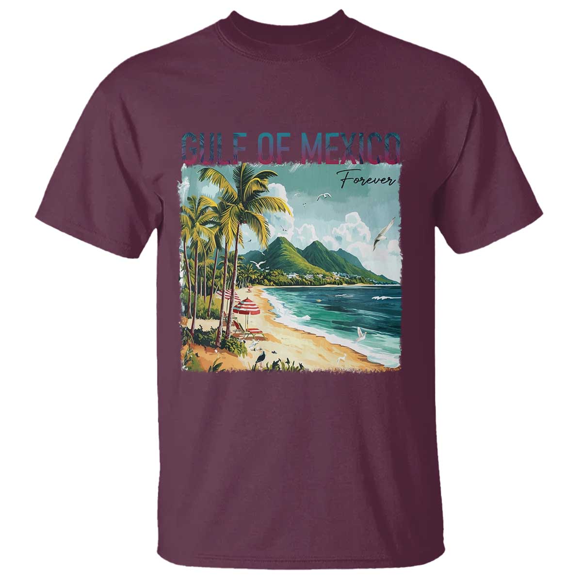Gulf of Mexico Forever T Shirt Retro Beach