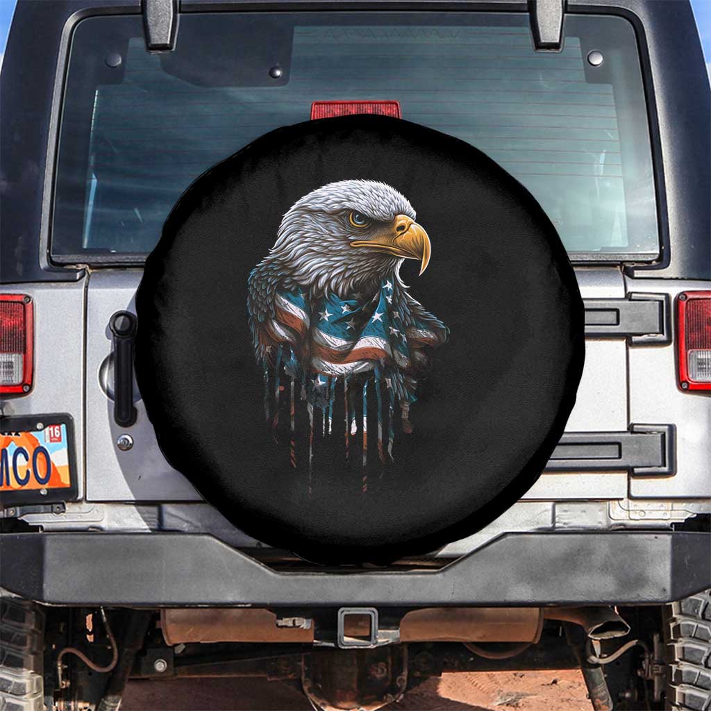 Patriotic American Eagle Spare Tire Cover 4th Of July US Flag