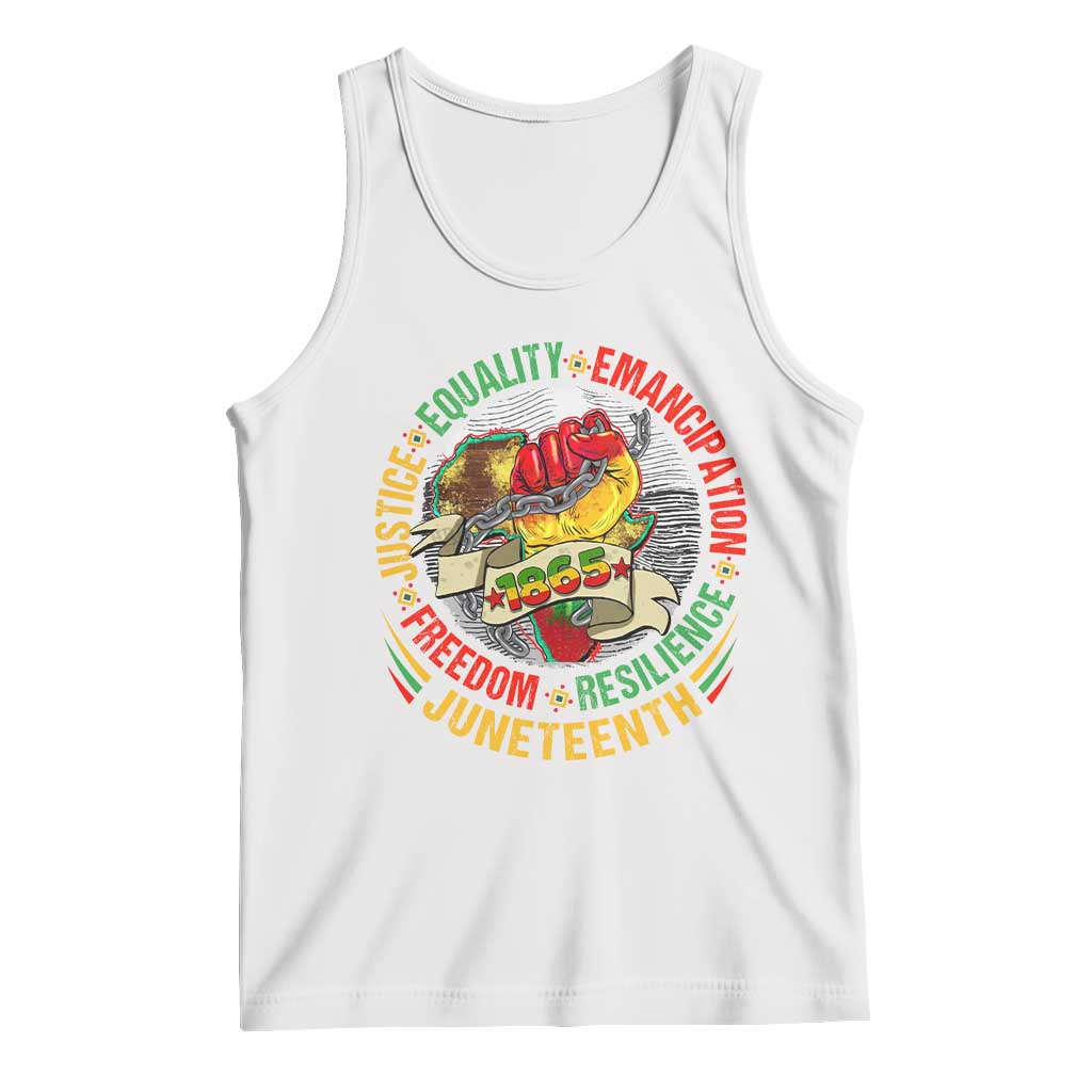 Juneteenth 1865 Tank Top Freedom Justice Equality Emancipation Resilience Independence Day