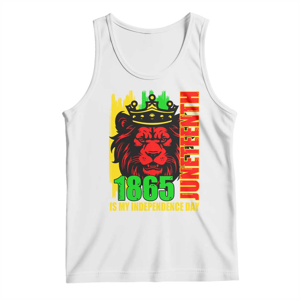 Juneteenth 1865 Is My Independence Day Tank Top Freedom Lion King