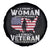 Female Veteran Spare Tire Cover Stands For Her Country Patriotic American Flag