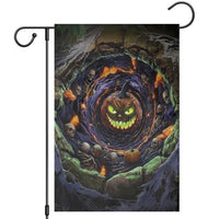 Evil Pumpkin Skull Pit Dark Fantasy 3D Halloween Optical Illusion Garden Flag