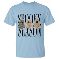 Spooky Season Camo Leopard Checkered Ghosts Halloween Graphic T Shirt