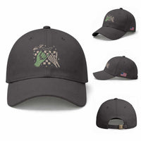 Witch Hand and Skeleton Pinky Promise Graphic Baseball Cap Retro Spooky Halloween Gift