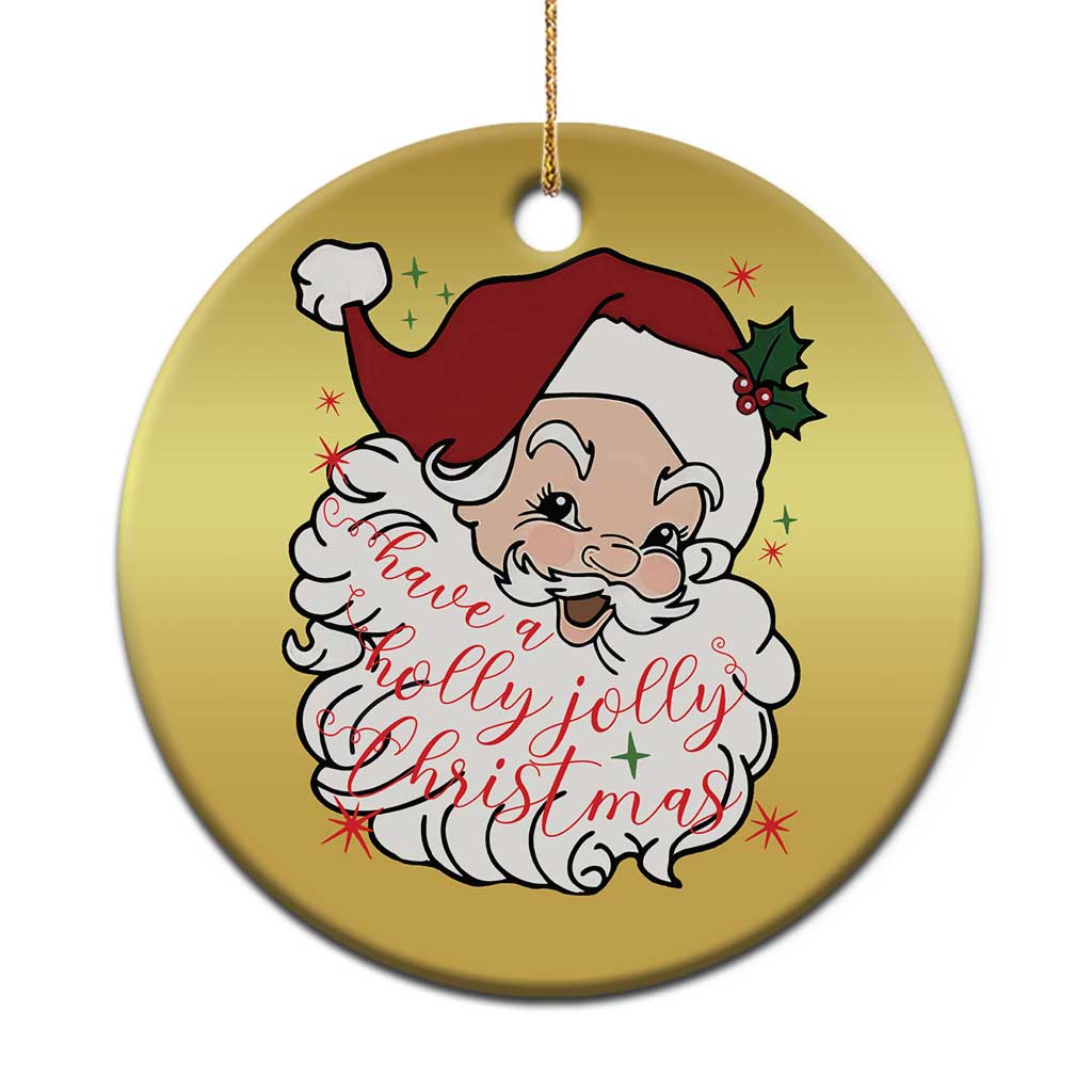 Vintage Christmas Santa Claus Face Xmas Funny Old Fashioned Christmas Ornament - Wonder Print Shop