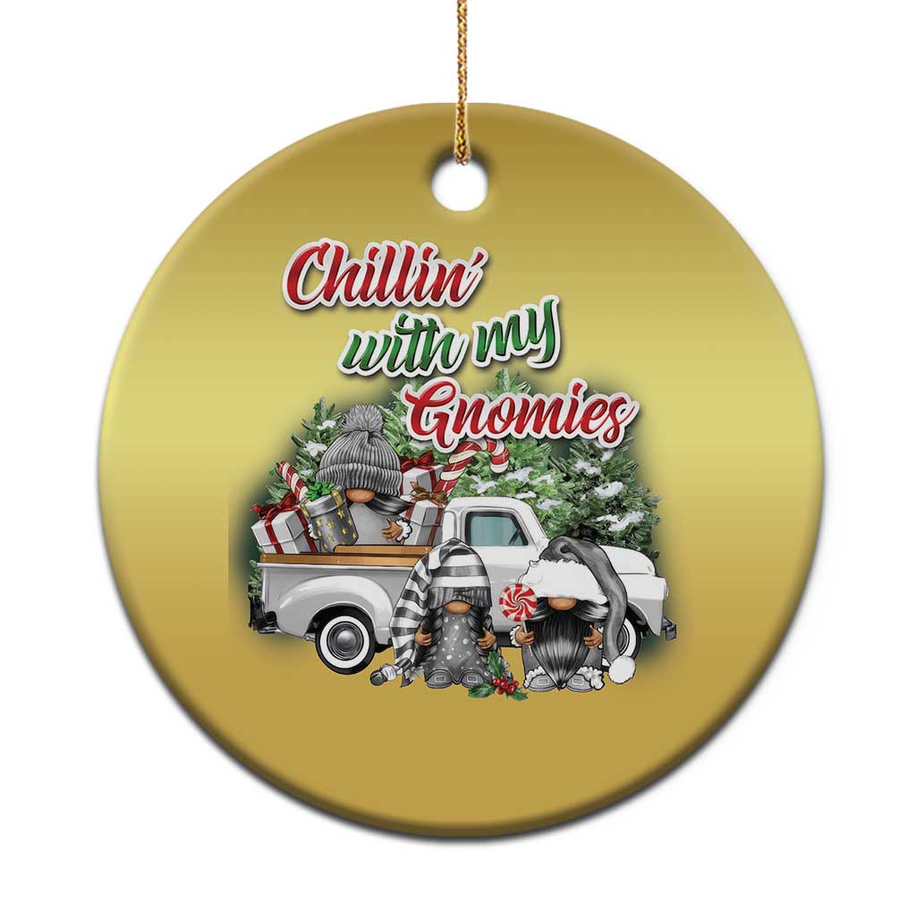 Gnome Christmas Christmas Ornament Chillin With My Gnomies Xmas Truck - Wonder Print Shop