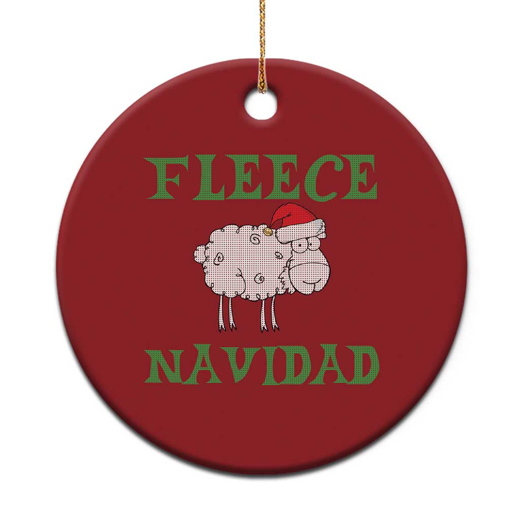 Funny Xmas Sheep Christmas Ornament Fleece Navidad Feliz Festive Xmas - Wonder Print Shop