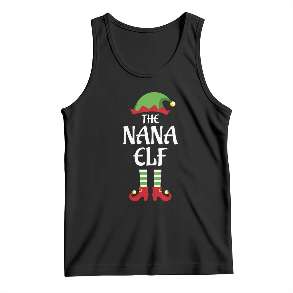 Christmas The Nana Elf Tank Top Funny Grandma Xmas Family Matching