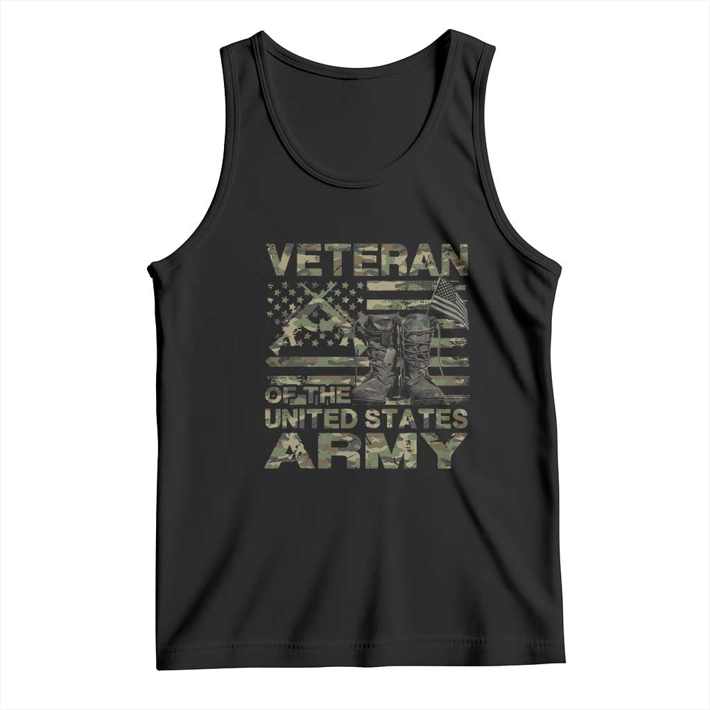 American Veteran Tank Top Of The US Army Camouflage Flag