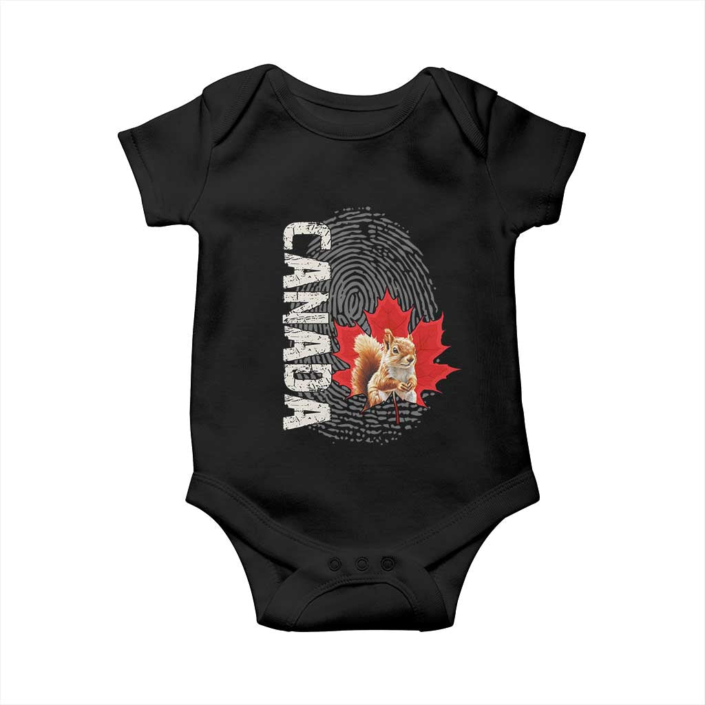 Canada Pride Baby Onesie Maple Leaf Squirrel Canadian Roots