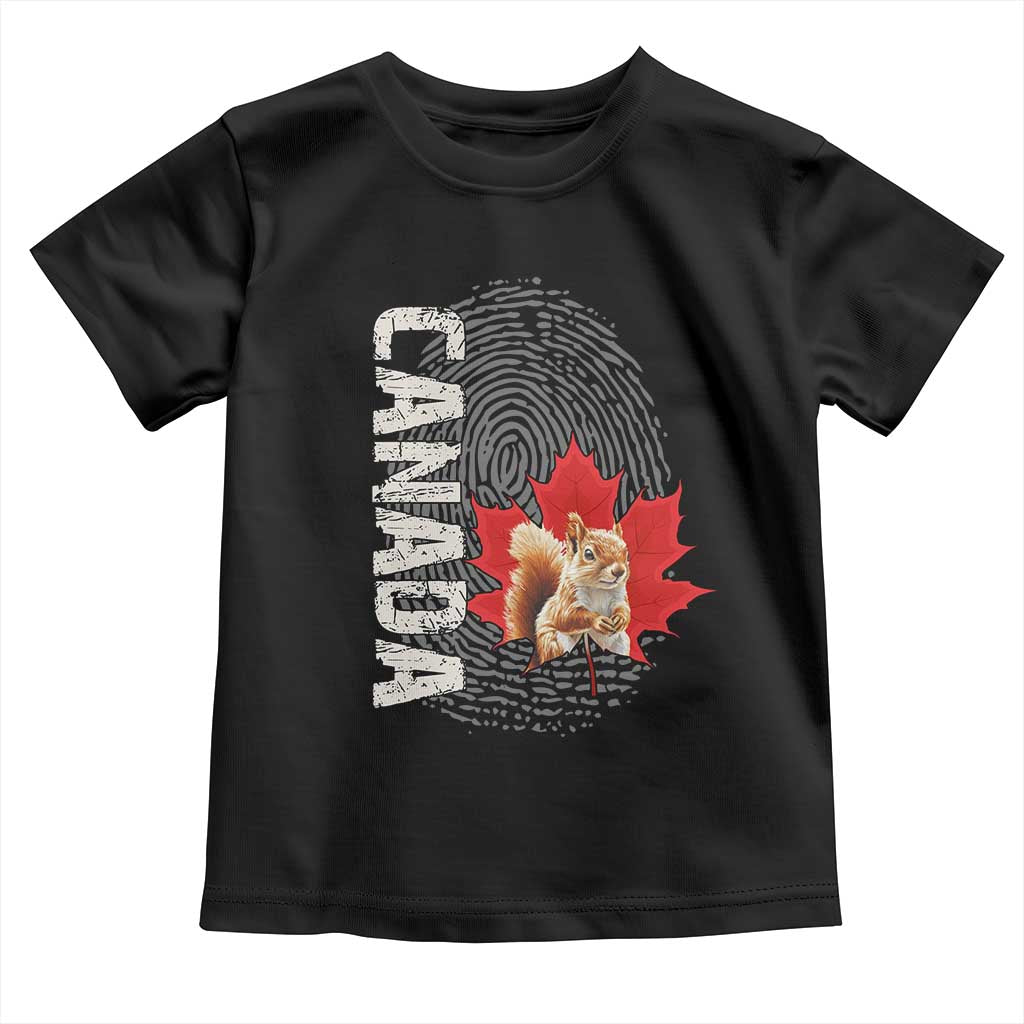 Canada Pride Toddler T Shirt Maple Leaf Squirrel Canadian Roots