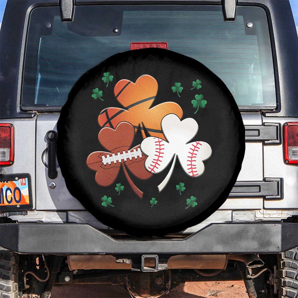 Football Basketball Baseball Shamrock Spare Tire Cover Happy St Patricks Day Sport Lover