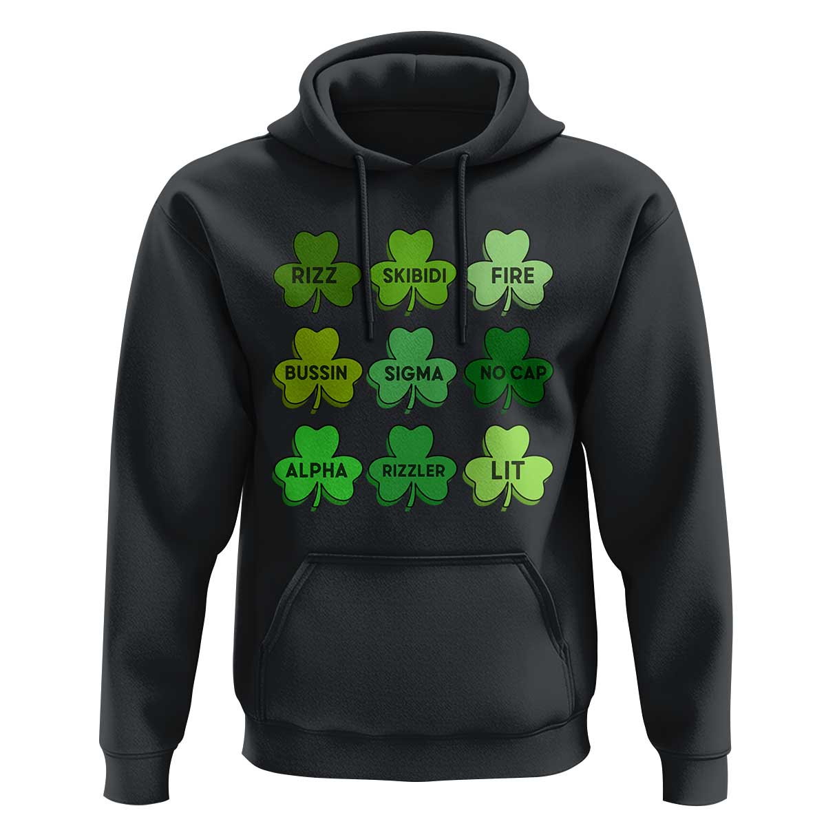 Funny St Patricks Day Skibi Rizz Hoodie No Cap