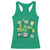 Teachers St Patrick's Day Racerback Tank Top One Lucky Teacher Retro Groovy