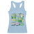 Teachers St Patrick's Day Racerback Tank Top One Lucky Teacher Retro Groovy