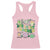 Teachers St Patrick's Day Racerback Tank Top One Lucky Teacher Retro Groovy