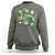 Teachers St Patrick's Day Sweatshirt One Lucky Teacher Retro Groovy