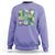 Teachers St Patrick's Day Sweatshirt One Lucky Teacher Retro Groovy