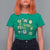 Teachers St Patrick's Day T Shirt For Women One Lucky Teacher Retro Groovy