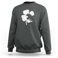 St Patricks Day Dinosaur Rex Sweatshirt Dino in Lucky Shamrock