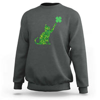 St Patricks Day Shamrock Cat Sweatshirt Saint Pattys Cats Lover